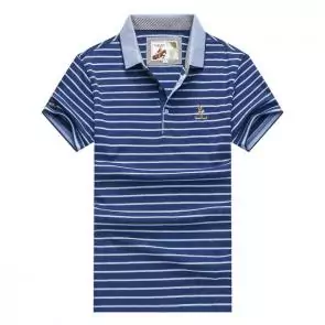 shark hommes t-shirt polo shirt summer lapel stripe cotton cotton polo blouses blue